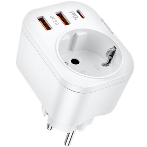 Сетевое зарядное устройство Gelius Moxie GP-HC050 2USB (QC3.0) + Type-C (PD20W) White